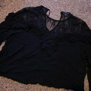 American Eagle Ruffled Lace Blouse